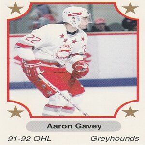 Aaron Gavey - 1991 7th Inning Sketch "Tomorrow's Stars Today" Hockey Card